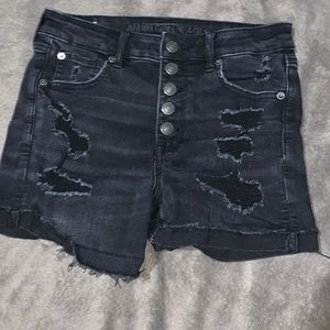 American eagle high rise jean shorts